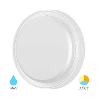   Braytron LED mennyezeti lámpa, 18W, 2020lm, IP65, CCT, fehér, kerek