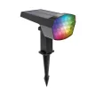 Braytron LED leszúrható / falra szerelhető szolár, 12W, IP65, RGB, dimmelhető, szürke, Spike light