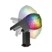 Braytron LED leszúrható / falra szerelhető szolár, 12W, IP65, RGB, dimmelhető, szürke, Spike light