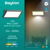   Braytron LED fali lámpa, CCT, 20W, 2000lm, IP65, szürke, Napoli