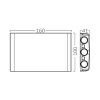   Braytron Led fali lámpa, IP65, 6X1W, 480lm, CCT, szürke, Vector