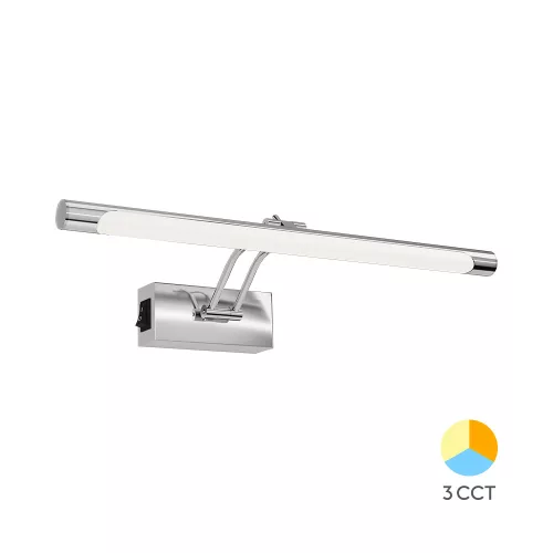 Braytron LED tükörmegvilágító 8W, CCT, 40cm, IP20, króm, Sara