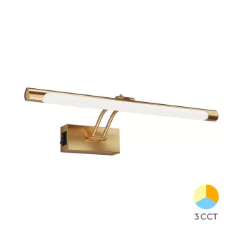   Braytron LED tükörmegvilágító 8W, CCT, 40cm, IP20, arany, Sara