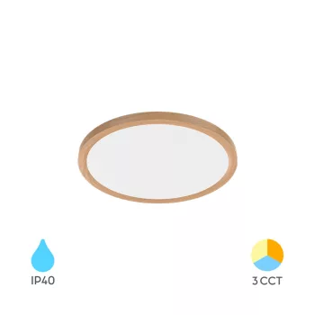   Braytron LED Mennyezeti lámpa, CCT, 20W, 1980lm, IP20, 230mm, Fahatású, Jade