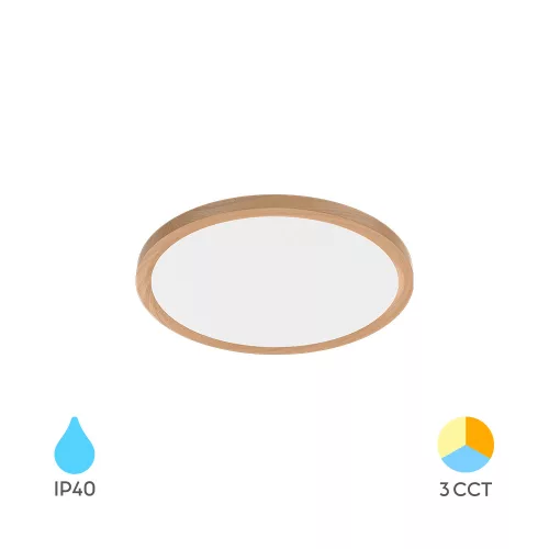 Braytron LED Mennyezeti lámpa, CCT, 20W, 1980lm, IP20, 230mm, Fahatású, Jade