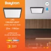   Braytron LED mennyezeti lámpa, CCT, 20W, 1600lm, IP40, 230mm, fekete, négyzet, Jade