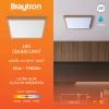   Braytron LED Mennyezeti lámpa, CCT, 20W, 1600lm, IP40, 230mm, Fahatású, Jade