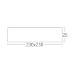Braytron LED Mennyezeti lámpa, CCT, 20W, 1600lm, IP40, 230mm, Fahatású, Jade