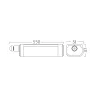 Braytron LED lámpa, 550mm, 16W, 4000K, 1600lm, IP65, fehér