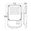   Braytron LED Reflektor, CCT-s, 3000-4000-6500K, 10W, 1100lm, IP65