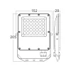   Braytron LED Reflektor, CCT-s, 3000-4000-6500K, 30W, 3300lm, IP65