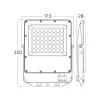   Braytron LED Reflektor, CCT-s, 3000-4000-6500K, 50W, 5500lm, IP65,