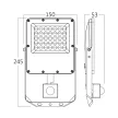 Braytron LED Reflektor mozgásérzékelővel, CCT-s, 3000-4000-6500K, 30W, 3300lm, IP54