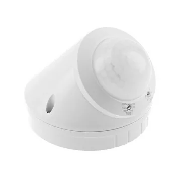   Mozgásérzékelő CR-17, max. 800W, AC220-240V, 50/60Hz, 360°, hatótávolság max. 10m, IP65, felszíni szerelés, fehér színű.