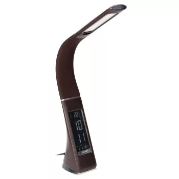   DOLOMIT LED 5W, barna asztali lámpa ébresztőórával, 300lm, 4000K