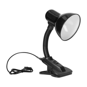   ORNO asztali lámpa csiptetővel, LATSA, fekete, 230V, IP20, E27, max. 1x10W, 114x300x135 mm, acél + műanyag