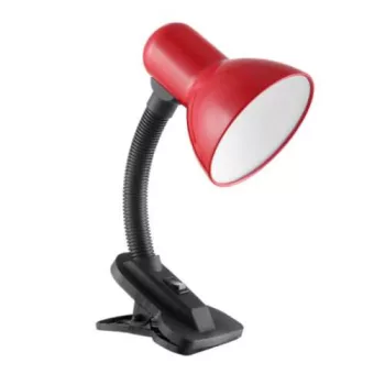  ORNO asztali lámpa csiptetővel, LATSA, piros, 230V, IP20, E27, max. 1x10W, 114x300x135 mm, acél + műanyag