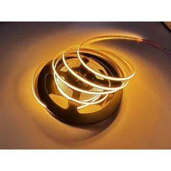  Ecolight LED szalag COB 9W/m, 12V, 480LED/m, IP20, sárga, 5m