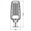   Ecolight LED prémium utcai világító 100W, 4000K, 13000lm, 130lm/W, 220-240V, IP65, szürke