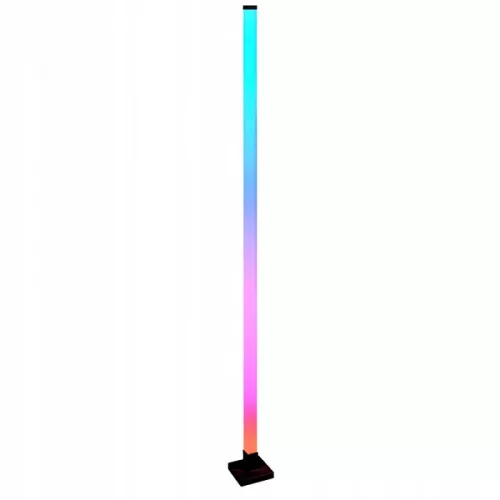 Ecolight RGB állólámpa, 10W, USB, 125×125×1500mm, zenélő, TUYA Smart funkcióval, fekete