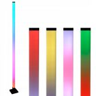 Ecolight RGB állólámpa, 10W, USB, 125×125×1500mm, zenélő, TUYA Smart funkcióval, fekete