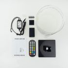 Ecolight RGB állólámpa, 10W, USB, 125×125×1500mm, zenélő, TUYA Smart funkcióval, fekete