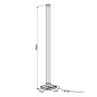 Ecolight RGB állólámpa, 10W, USB, 125×125×1500mm, zenélő, TUYA Smart funkcióval, fekete