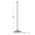 Ecolight RGB állólámpa, 10W, USB, 125×125×1500mm, zenélő, TUYA Smart funkcióval, fekete