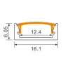   Ecolight Aluminium led profil, átlátszó fedővel, falon kívüli, 2 méter,
