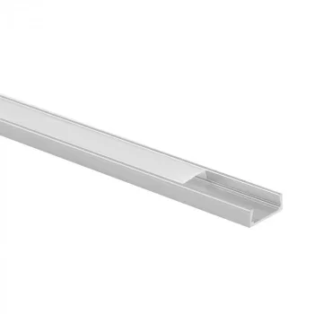   Ecolight alumínium led profil, opál fedővel, falon kívüli, 2 méter,