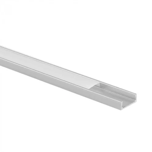Ecolight alumínium led profil, opál fedővel, falon kívüli, 2 méter,