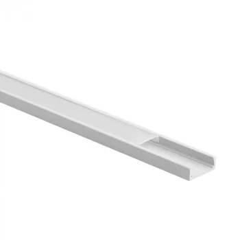   Ecolight LED Aluminium profil, Fehér, Falon kívüli , opál búra, 2m