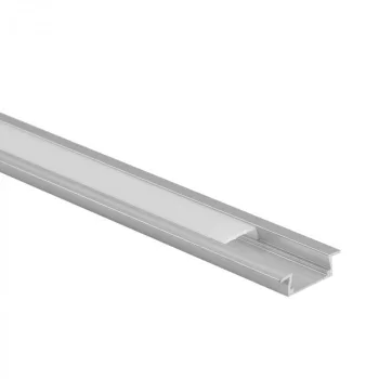   Ecolight Aluminium led profil, opál fedővel, süllyesztett, 2 méter,
