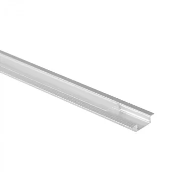   Ecolight Aluminium led profil, átlátszó fedővel, süllyesztett, 2 méter,