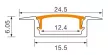 Ecolight Aluminium LED profil, opál fedővel, 2 méter