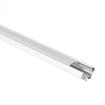 Ecolight Aluminium LED profil, opál fedővel, sarok, 2m