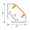   Ecolight Aluminium LED profil, sarok, átlátszó fedővel, 2m