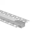 Ecolight Gipszkartonba rögzíthető aluprofil matt fedővel, végzáróval, Belső: 12mm, 2 méter