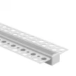 Ecolight Gipszkartonba rögzíthető FEHÉR aluprofil átlátszó fedővel, végzáróval, Belső: 12mm, 2 méter