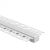   Ecolight Gipszkartonba rögzíthető FEHÉR aluprofil matt fedővel, végzáróval, Belső: 12mm, 2 méter