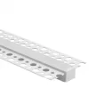 Ecolight Gipszkartonba rögzíthető FEHÉR aluprofil matt fedővel, végzáróval, Belső: 12mm, 2 méter