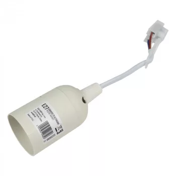 Ecolight E27 foglalat 15cm ideiglenes kábellel, fehér