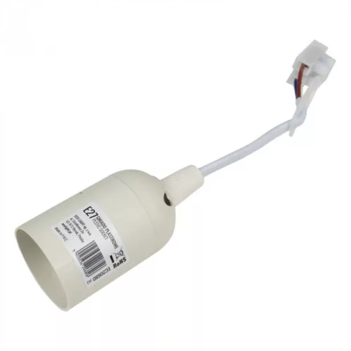 Ecolight E27 foglalat 15cm ideiglenes kábellel, fehér