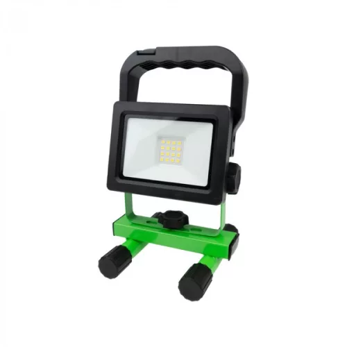 Ecolight Led Hordozható Reflektor PN-A1 akkumulátorral,10W,5000K,5VDC 1A,IP54,800lm,IK07,Fekete/Zöld