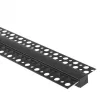 Ecolight Gipszkartonba rögzíthető FEKETE aluprofil fekete fedővel, végzáróval, Belső: 12mm, 2 méter