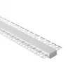   Ecolight Gipszkartonba rögzíthető Eloxált aluprofil opál fedővel, végzáróval, Belső: 17mm, 2 méter