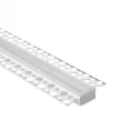 Ecolight Gipszkartonba rögzíthető Eloxált aluprofil átlátszó fedővel, végzáróval, Belső: 17mm, 2 méter