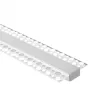   Ecolight Gipszkartonba rögzíthető Eloxált aluprofil matt fedővel, végzáróval, Belső: 17mm, 2 méter