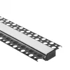   Ecolight Gipszkartonba rögzíthető FEKETE aluprofil opál fedővel, végzáróval, Belső: 17mm, 2 méter