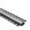   Ecolight Gipszkartonba rögzíthető FEKETE aluprofil átlátszó fedővel, végzáróval, Belső: 17mm, 2 méter